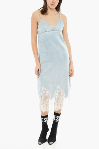 Denim Dress DE-RUDE-S With Lace Hem