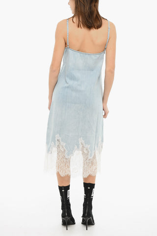 Denim Dress DE-RUDE-S With Lace Hem