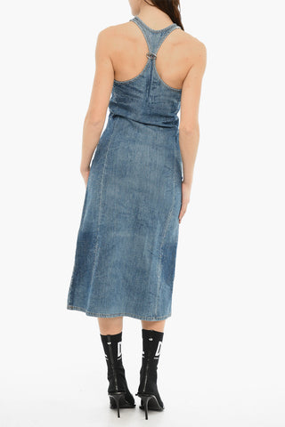 Denim Dress DE-DRAQUE-S Embellished with Rhinestones