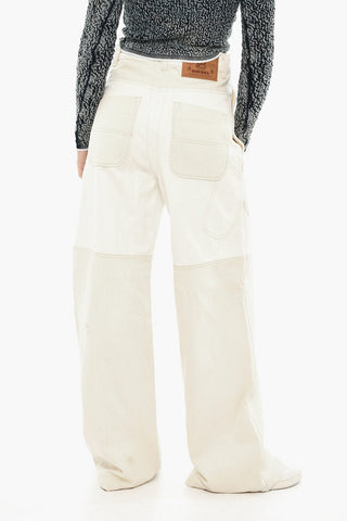 Wide-Leg High-Waisted Trousers D- UOKI With Logo Button