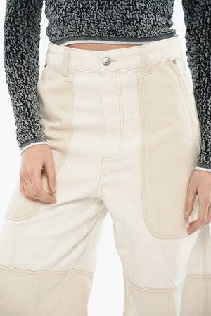 Hose D- UOKI Mit Weitem Bein Und Hoher Taille Mit Logo-Knopf