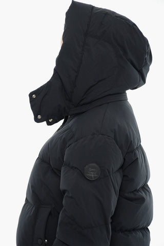 Quilted Down Jacket ECO TASLAN With Removable Hood