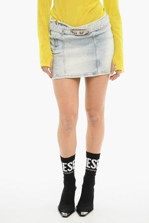Denim Miniskirt DE-FLIP-S With Belt
