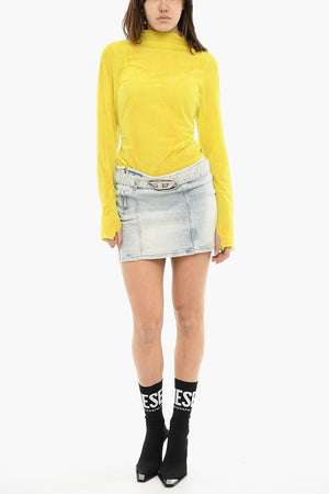 Denim Miniskirt DE-FLIP-S With Belt