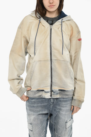 Sweatshirt D-GIR-S Vintage Effect With Hood