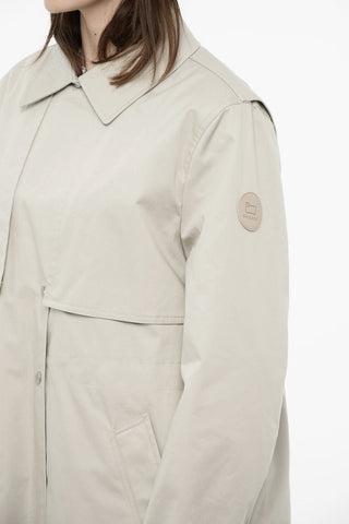 Solid Lightweight Cotton Trench Coat