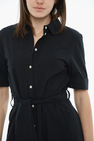 Kurzärmeliges Shirtkleid OXFORD mit Gürtel