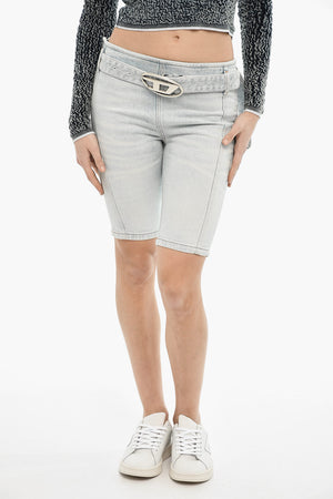 Shorts DE-GINNY-S a Tinta Unita Con Cintura