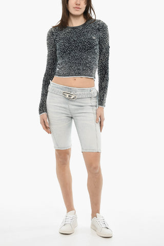 Shorts DE-GINNY-S a Tinta Unita Con Cintura