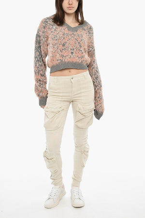 Cotton Blend Cargo Trousers P-LAN With Ankle Zip