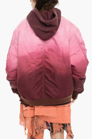 Oversize-Bomberjacke G-KAMILA im Tie-Dye-Look mit Kapuze