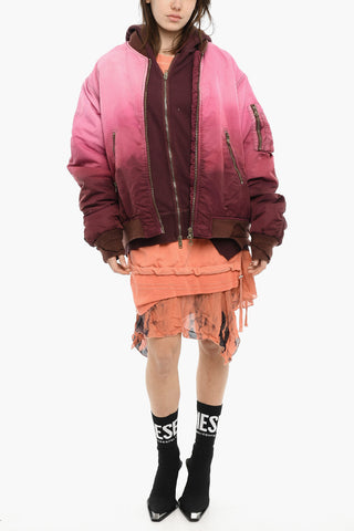 Oversize-Bomberjacke G-KAMILA im Tie-Dye-Look mit Kapuze