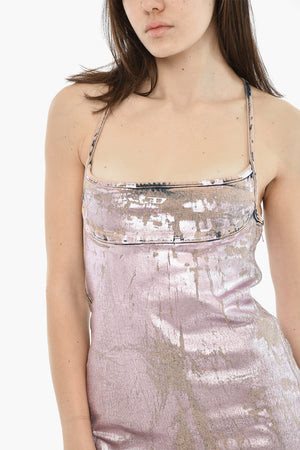 Metallic Denim Mini Dress DE-HELD with Monogram