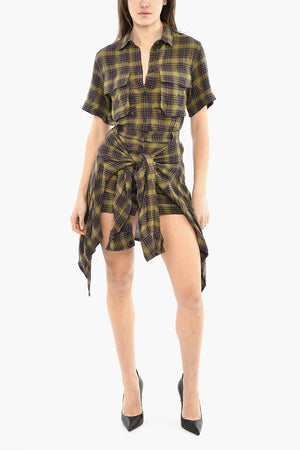 Checked Chemisier D-MELIE Short-Sleeved