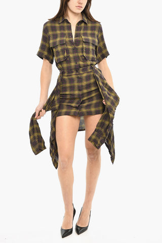 Checked Chemisier D-MELIE Short-Sleeved