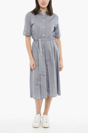Kurzärmeliges Shirtkleid mit Gürtel