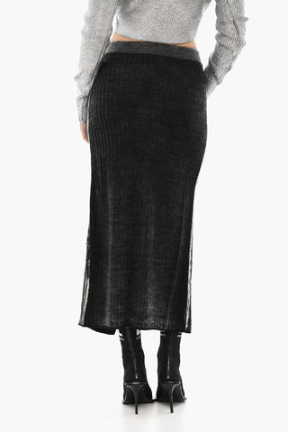 Maxi Skirt M-ASI Ribbed Wool With Zip