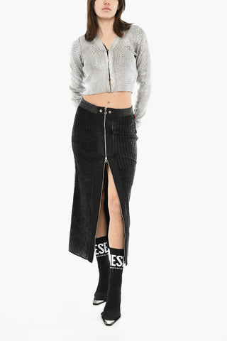 Maxi Skirt M-ASI Ribbed Wool With Zip