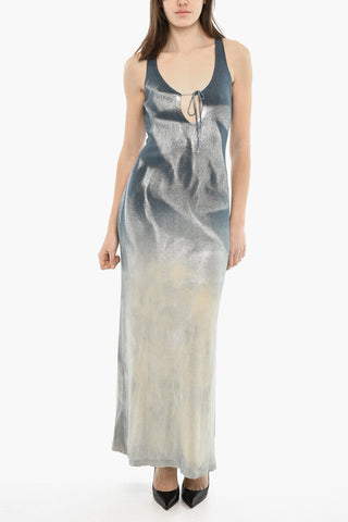 Maxi Dress M-IDELLE Ribbed Metallic Effect