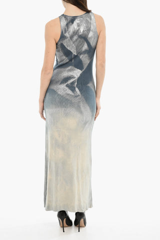 Maxi Dress M-IDELLE Ribbed Metallic Effect