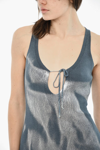 Maxi Dress M-IDELLE Ribbed Metallic Effect
