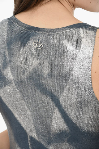 Maxi Dress M-IDELLE Ribbed Metallic Effect