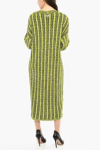 Maxi Dress M-PANAGIA With Crochet Cardigan And V-Neck