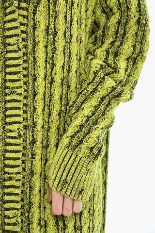 Maxi Dress M-PANAGIA With Crochet Cardigan And V-Neck