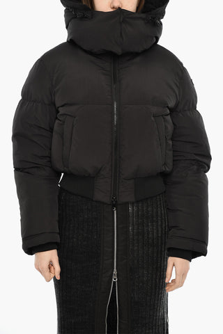 Piumino W-PEYT Crop con Cappucccio Removibile