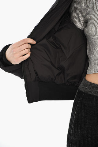 Piumino W-PEYT Crop con Cappucccio Removibile
