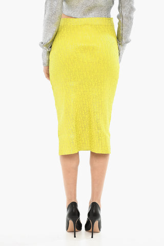 Midi Skirt M-IKARIA With All-Over Metallic Logo