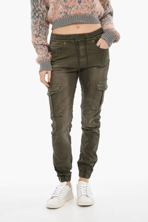 Baumwoll-Cargohose D-URSY-NE mit elastischem Bund