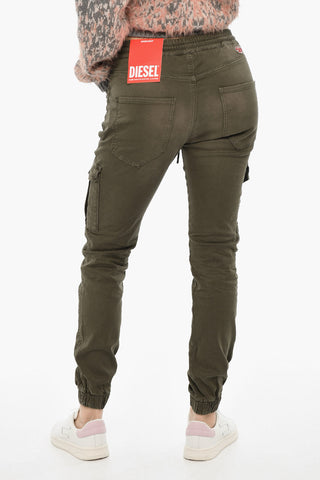 Baumwoll-Cargohose D-URSY-NE mit elastischem Bund