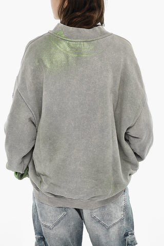 Oversized Crewneck Sweatshirt F-ALEXAN Metallic