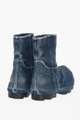 Denim Ankle Boots D-HAMMER with Chunky Sole