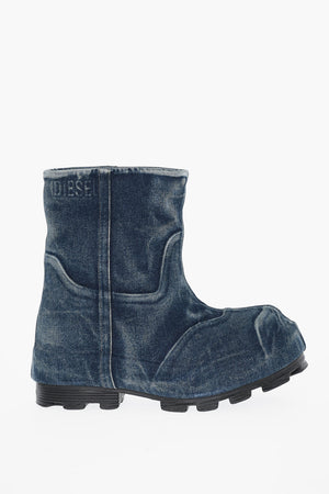 Denim Ankle Boots D-HAMMER with Chunky Sole
