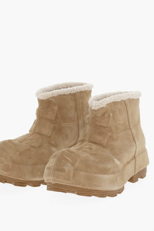 Suede Ankle Boots D-HAMMER with Chunky Sole 6cm