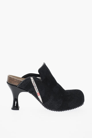 Sabot D-WOODSTOCK in Denim con Tacco 8cm