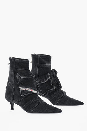 Denim Ankle Boots D-VENUS with Small Pockets, 5cm