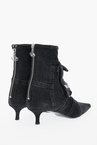 Denim Ankle Boots D-VENUS with Small Pockets, 5cm