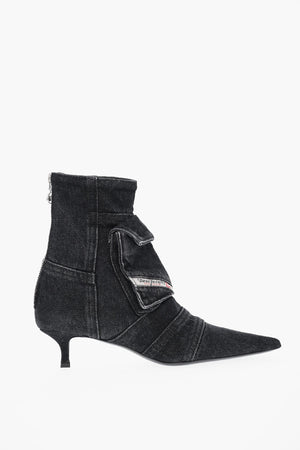 Denim Ankle Boots D-VENUS with Small Pockets, 5cm