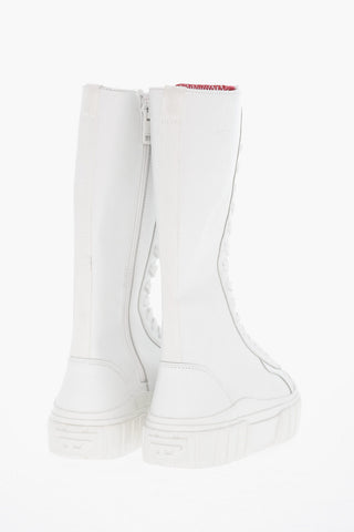 가죽 레이스업 부츠 S-HANAMI 플랫폼 솔