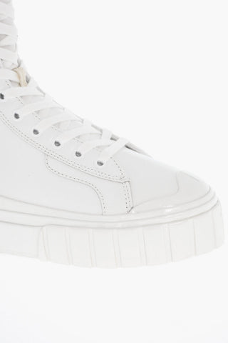 가죽 레이스업 부츠 S-HANAMI 플랫폼 솔