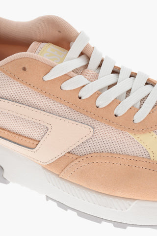 Low-Top-Sneaker S-TYCHE Color-Block aus Leder und Textil