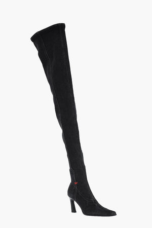 데님 하이 부츠 D-ALLAS HB 앞코 뾰족 8cm