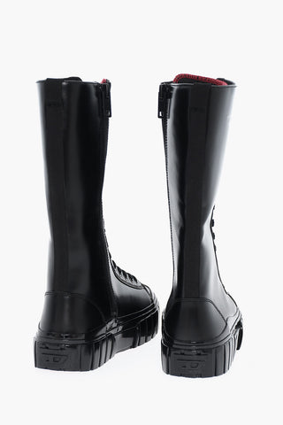 가죽 레이스업 부츠 S-HANAMI 플랫폼 솔