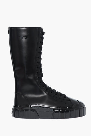 가죽 레이스업 부츠 S-HANAMI 플랫폼 솔