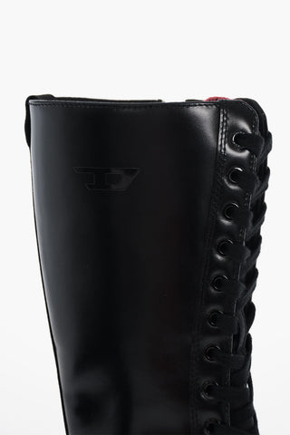 가죽 레이스업 부츠 S-HANAMI 플랫폼 솔