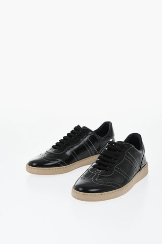 Low-top Leather Brogue Sneakers ACHILLE