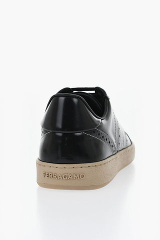 Low-top Leather Brogue Sneakers ACHILLE